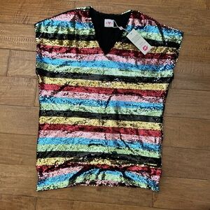 NWT Buddy Love sequin stripe mini dress small